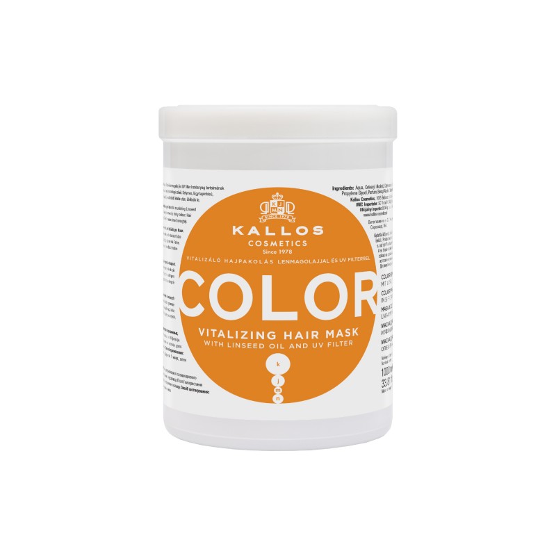 KALLOS Maska d/włosów 1000ml Color witalizująca