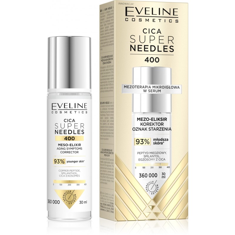 EVELINE Cica Super Needles 400 Mezo-eliksir korektor oznak starzenia 30 ml