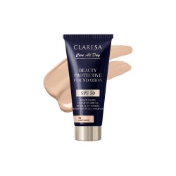 CLARESA Beauty Protective Foundation Nawilżający podkład z filtrem SPF 50 1W Light Warm 30 ml