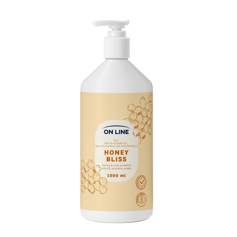ON LINE Płyn do kąpieli i żel pod prysznic 2w1 Honey Bliss 1000 ml