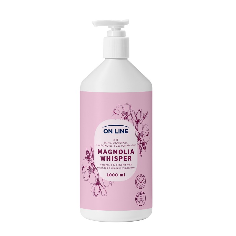 ON LINE Płyn do kąpieli i żel pod prysznic 2w1 Magnolia Whisper 1000 ml