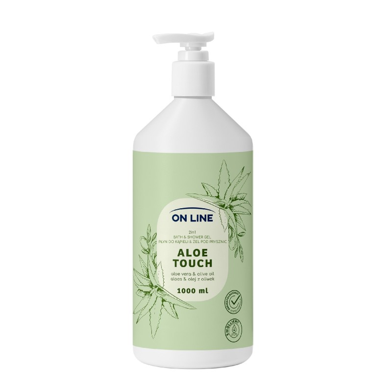 ON LINE Płyn do kąpieli i żel pod prysznic 2w1 Aloe Touch 1000 ml