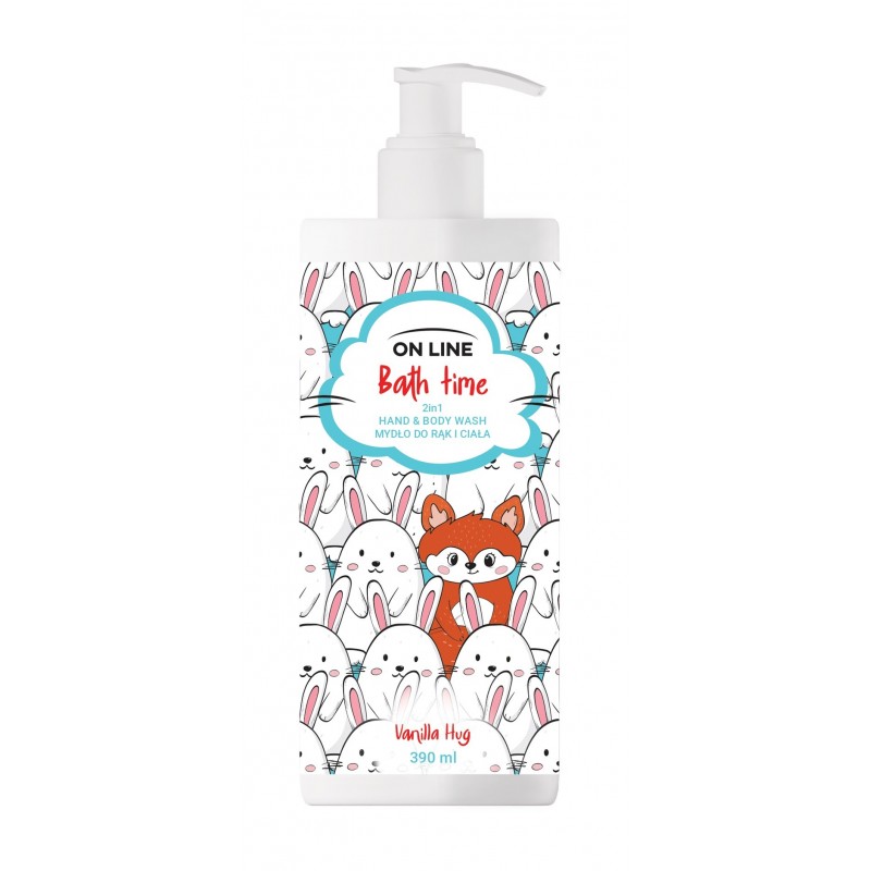 ON LINE Bath Time Mydło do rąk i ciała 2in1 Vanilla Hug 390 ml