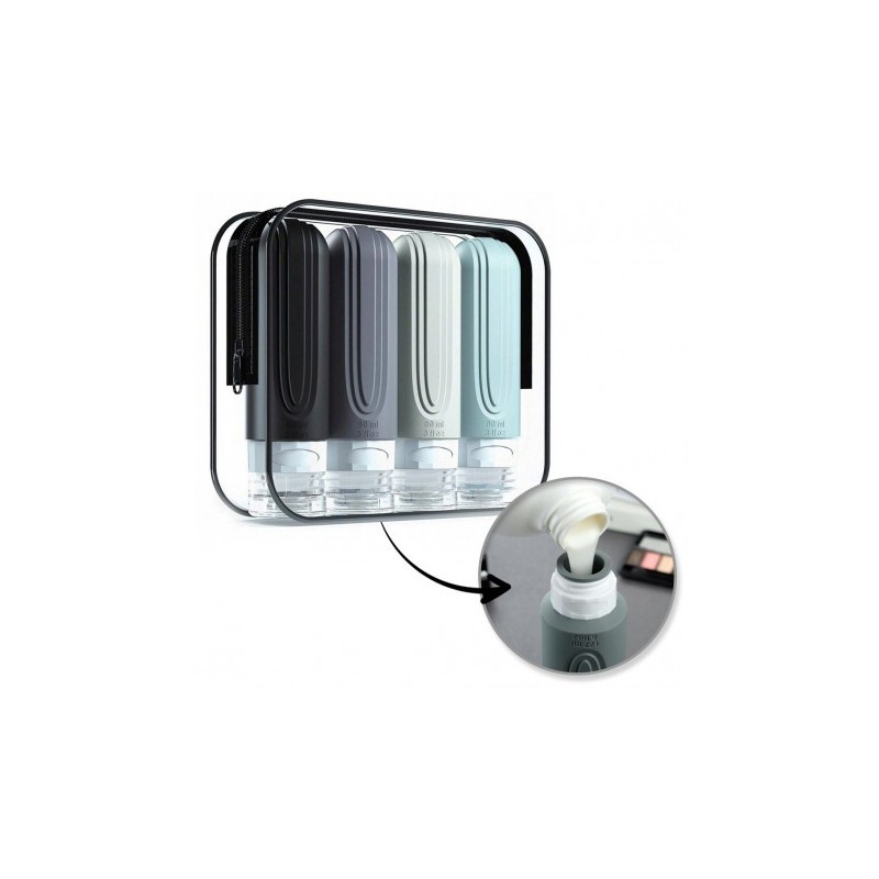 ECARLA Zestaw KS138 pojem. i akces. podróż. 4w1