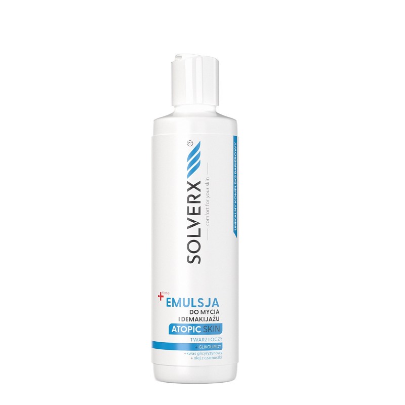 SOLVERX Atopic Skin Emulsja do mycia i demakijażu twarzy i oczu 200 ml