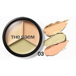 SAEM Cover Perfection Korektor do twarzy Triple Pot 03 Correct Up Beige