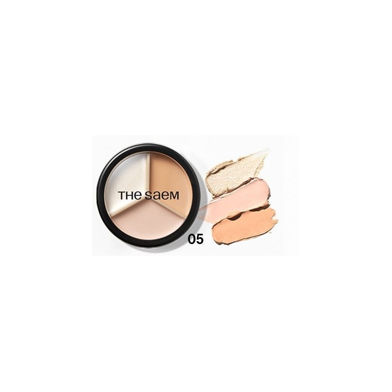 SAEM Cover Perfection Korektor do twarzy Triple Pot 05 Dark Up Beige
