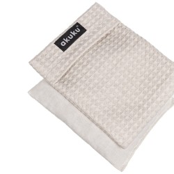 AKUKU Termofor z pestkami wiśni w pokrowcu 13x16 cm beż (a0635)