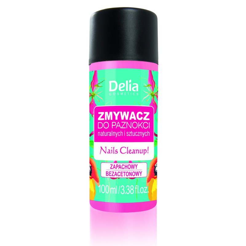 DELIA Zmywacz do paznokci sztucznych i naturalnych zapachowy, bezacetonowy 100 ml