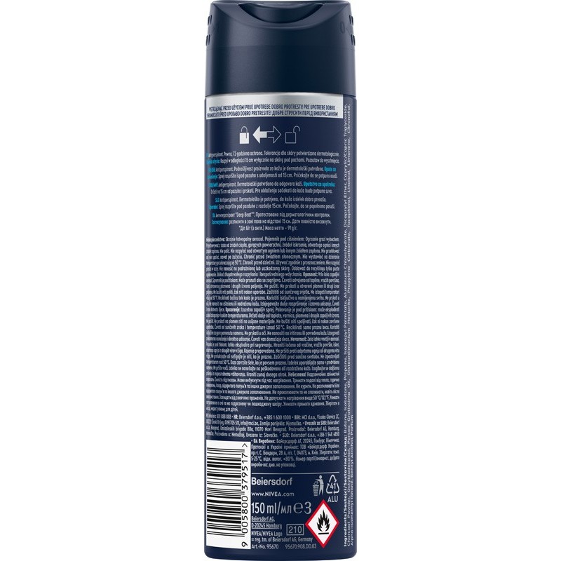 NIVEA DEO Spray męski DEEP BEAT 95670