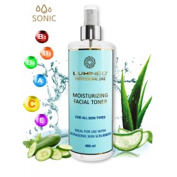 a LUMINEO Professional Line Peeling kawitacyjny LED 5w1 + Zestaw nawilżający Lumineo (Tonik, 2 x Serum, Krem)