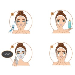 LUMINEO Professional Line Peeling kawitacyjny LED 5w1 + Tonik nawilżający do kawitacji Lumineo