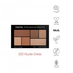 PASTEL Eyeshadow Palette Cienie do powiek So In Love nr 202 - Nude Dress 1op.