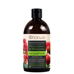 BARWA Receptury Natury Szampon regenerujący do włosów ze skłonnością do wypadania i zniszczonych - Olej Rycynowy & Skrzyp Polny