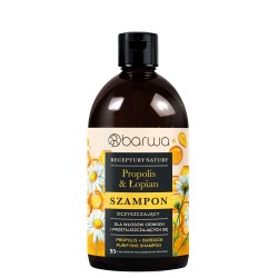 BARWA Receptury Natury Szampon oczyszczający do włosów cienkich i przetłuszczających się - Propolis & Łopian