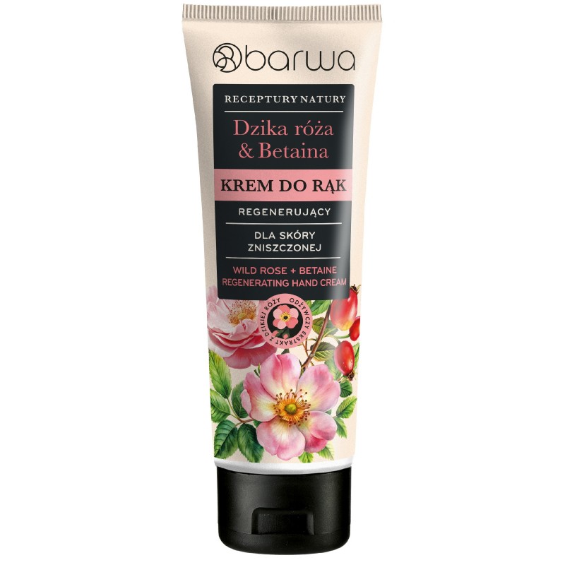 BARWA Receptury Natury Krem do rąk regenerujący - Dzika Róża & Betaina 100 ml