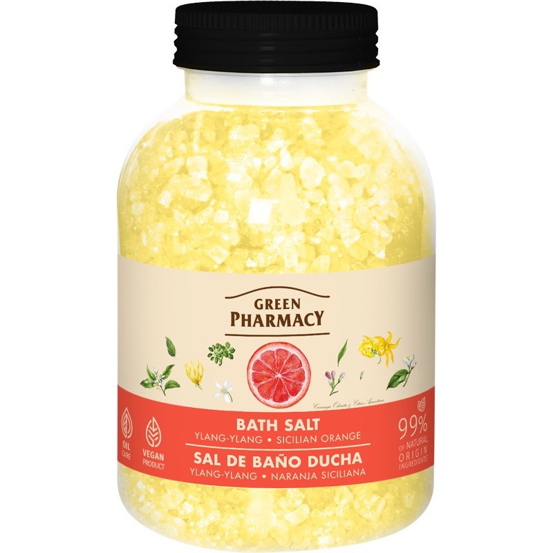 GREEN PHARMACY Sól do kąpieli Ylang-ylang i Sycylijska pomarańcza 1000 g