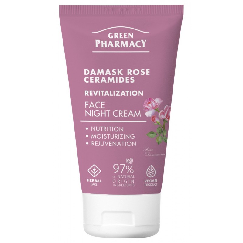 GREEN PHARMACY Róża Damasceńska + Ceramidy Rewitalizujący Krem na noc 50 ml