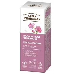 GREEN PHARMACY Róża Damasceńska + Ceramidy Rewitalizujący Krem pod oczy 15 ml