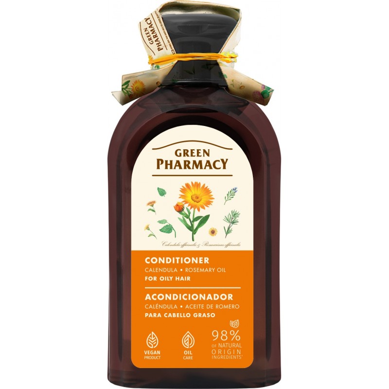 GREEN PHARMACY Odżywka do włosów przetłuszczających się Nagietek i Olej rozmarynowy 300 ml