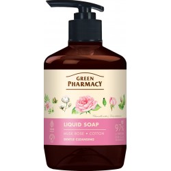 GREEN PHARMACY Mydło w płynie Róża piżmowa + Bawełna 460 ml