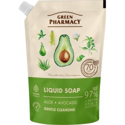 GREEN PHARMACY Mydło w płynie Aloes + Awokado 460 ml - zapas
