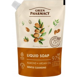 GREEN PHARMACY Mydło w płynie Migdały + Olej organowy 460 ml - zapas