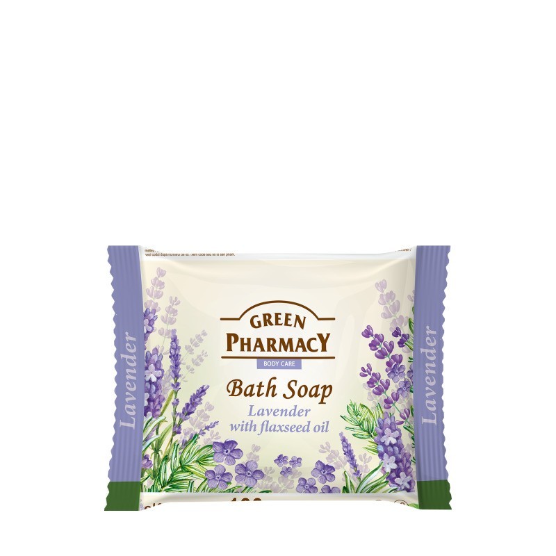 GREEN PHARMACY Mydło do rąk w kostce Lawenda + Olej lniany 100 g