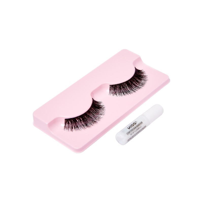 KISS Sztuczne Rzęsy Natural Lashes - Amorous 1 para + klej 1g