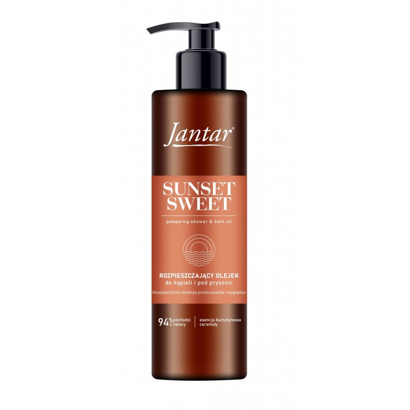 JANTAR Rozpieszczający Olejek pod prysznic i  do kąpieli z esencją bursztynową i ceramidami - Sunset Sweet 400 ml