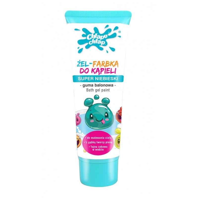 CHLAPU CHLAP  Żel-Farbka do kąpieli super niebieski - zapach gumy balonowej 88 ml
