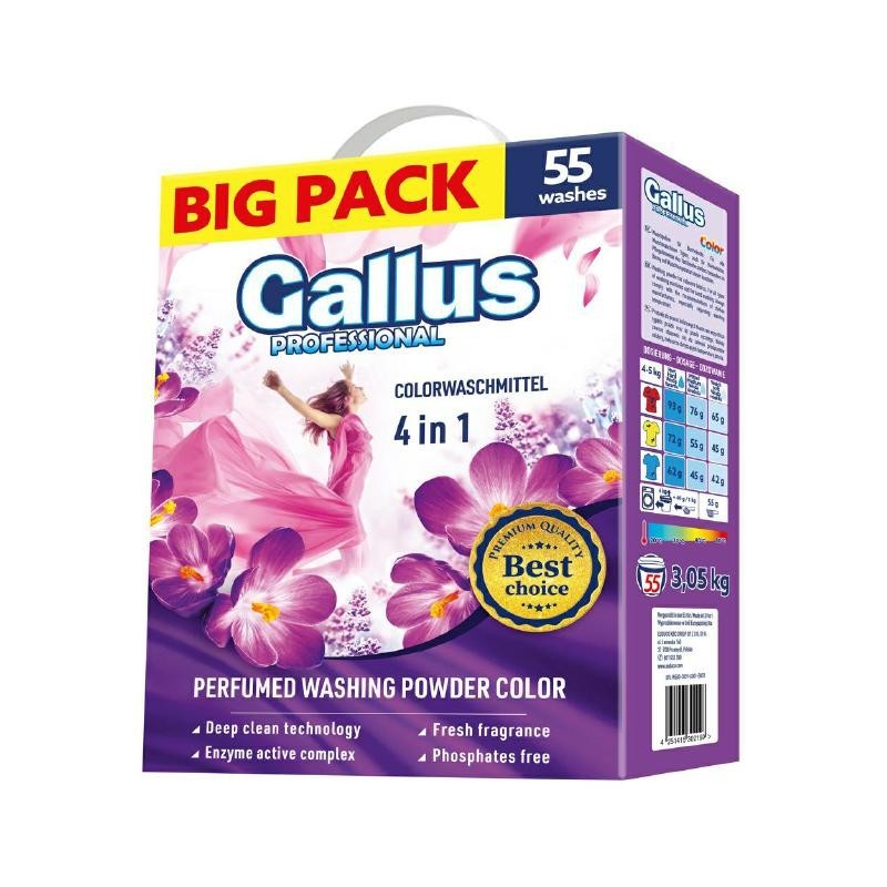GALLUS PROFF. PROSZEK d/prania 3,05kg KOLOR kart