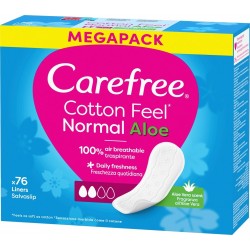 CAREFREE Cotton Feel Normal Aloe Wkładki higieniczne o zapachu aloesowym 1 op. - 76 szt.
