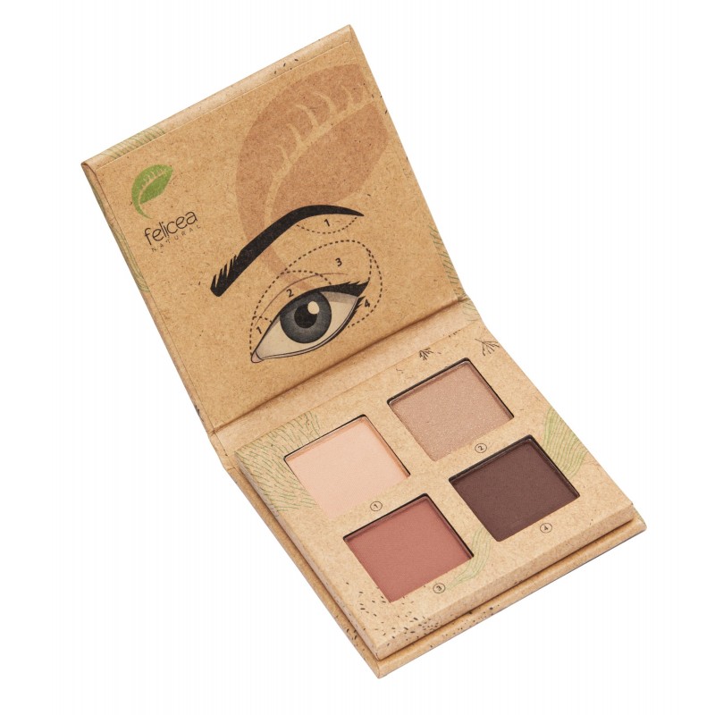 FELICEA Paleta czterech naturalnych cieni do powiek 201 Nude 3,2 g