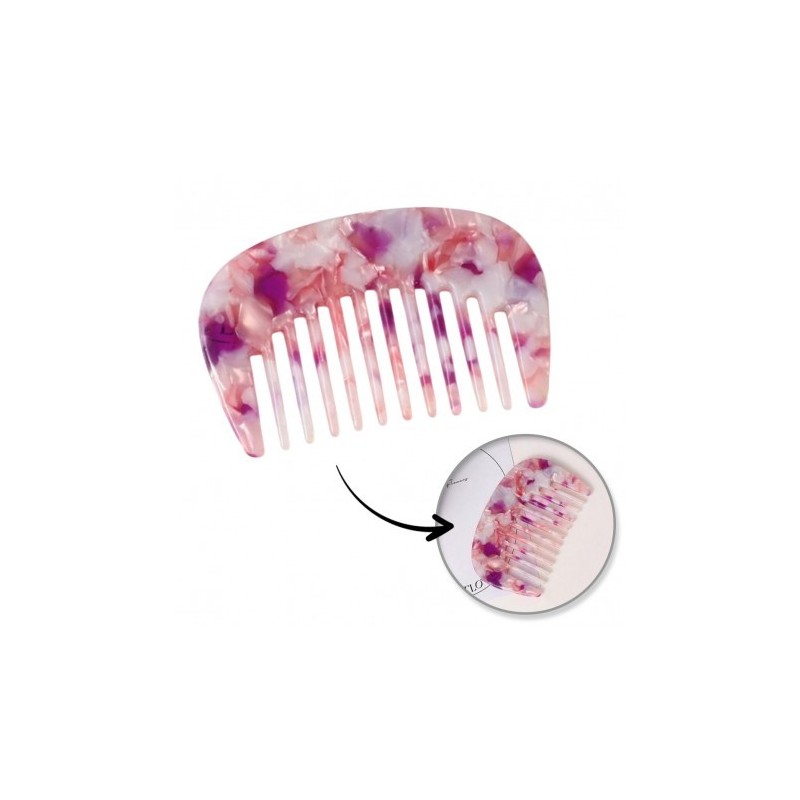 ECARLA Kieszonkowy grzebień z octan marmuru do rozczesywania włosów SCZ16R
