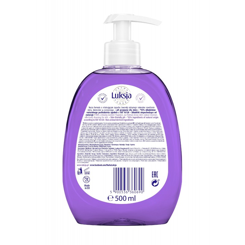 SAR LUKSJA AROMA Mydło w płynie 500ml Lawenda