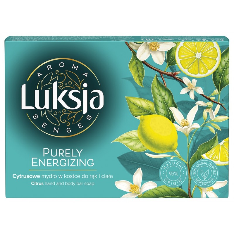 LUKSJA Aroma Senses Purely Energizing Cytrusowe mydło w kostce do rąk i ciała 90 g