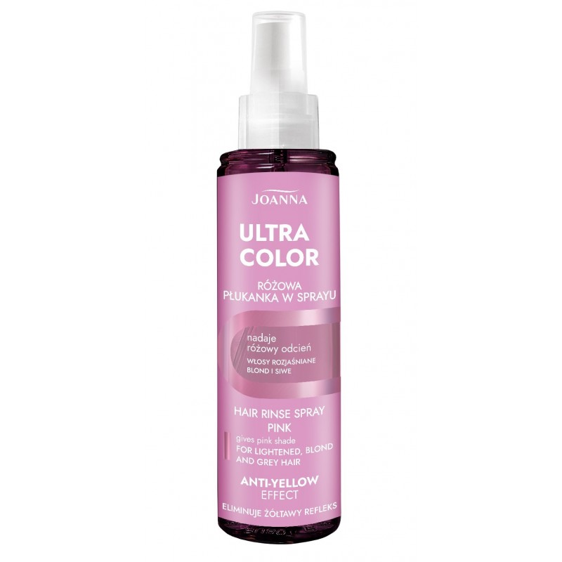 JOANNA Ultra Color Płukanka do włosów w sprayu różowa 150 ml