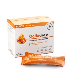 AURA HERBALS Colladrop Forte Hydrolizowany Kolagen morski 10000 mg typu I i III - (30 saszetek)