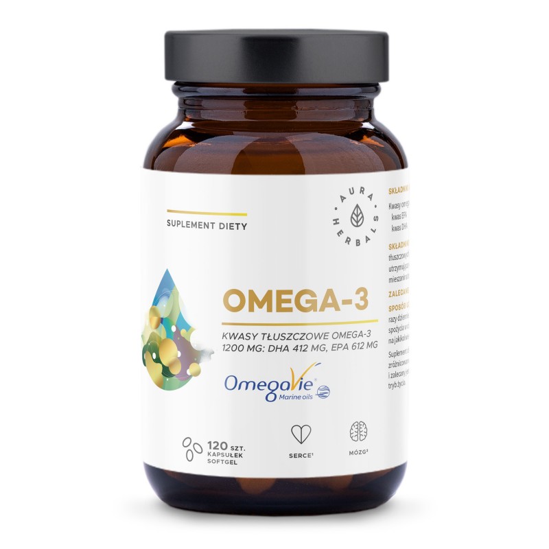 AURA HERBALS Omega-3 1200 mg 120 kapsułek