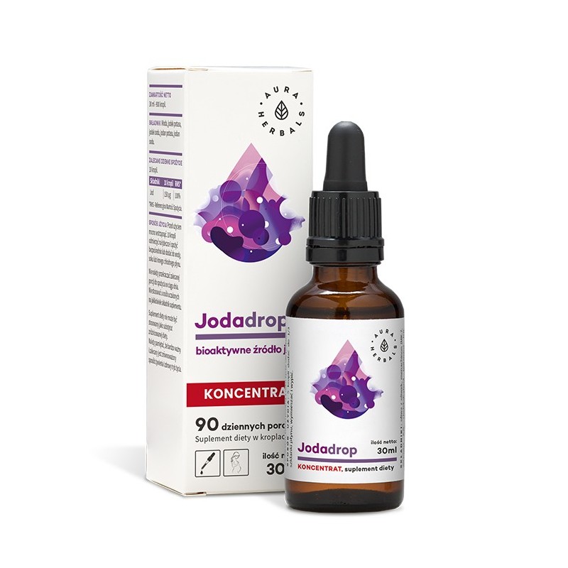 AURA HERBALS Jodadrop Bioaktywne źródło jodu - koncentrat - suplement diety w kroplach 30 ml