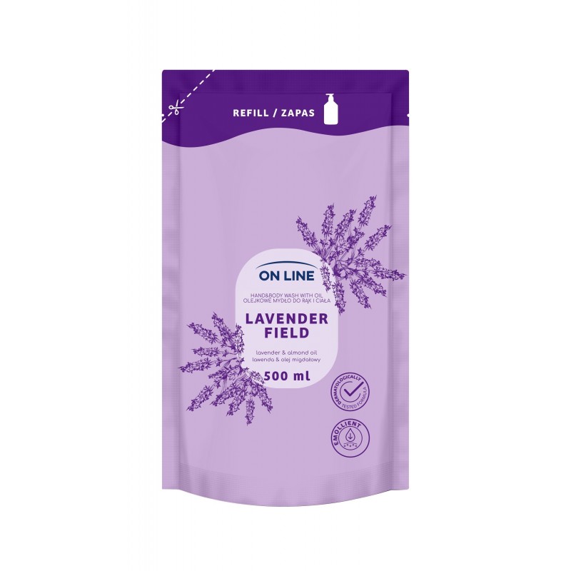 ON LINE Olejkowe mydło do rąk i ciała Lawenda & Olej migdałowy 500 ml