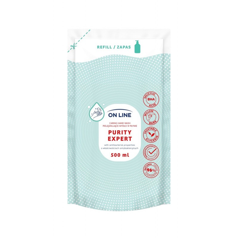 ON LINE Pielęgnujące mydło w płynie antybakteryjne - zapas 500 ml