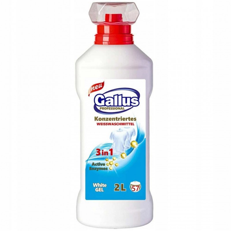 GALLUS PROFESSIONAL Żel do prania 3w1 (57 prań) - White 2 L
