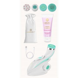 LUMINEO Professional Line Szczoteczka do twarzy Brush Pro turkusowa + Żel oczyszczajacy Lumineo do skóry trądzikowej i problemat