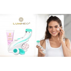 LUMINEO Professional Line Szczoteczka do twarzy Brush Pro turkusowa + Żel oczyszczajacy Lumineo do skóry trądzikowej i problemat