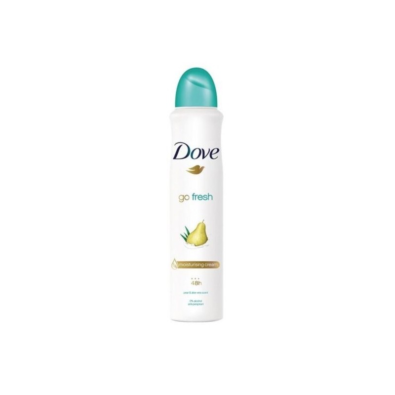 DOVE Go Fresh Dezodorant antyperspirant dla kobiet w sprayu Pearl & Aloe vera scent 250 ml