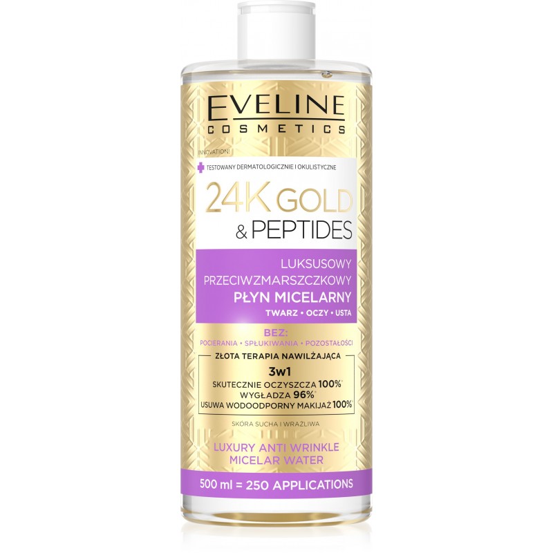 EVELINE 24K GOLD&PEPTIDES Płyn micel.luksusowy500m