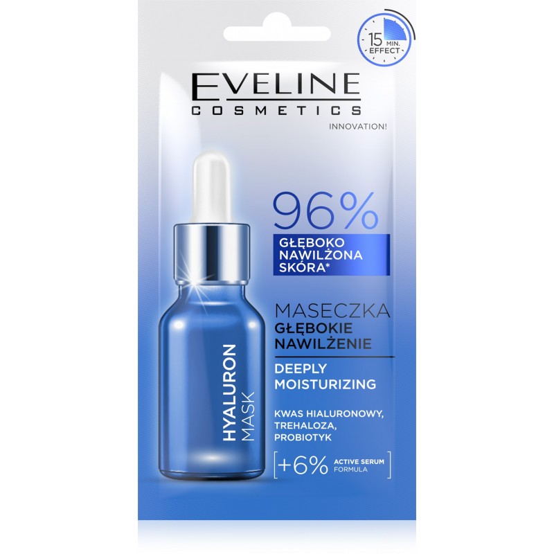EVELINE Maska 8ml GŁĘBOKIE NAWILŻENIE Hyaluron