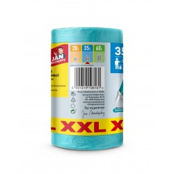 JAN NIEZBĘDNY Worki na śmieci HD z uszami 35 L - zapach owoców tropikalnych 50 sztuk (XXL)